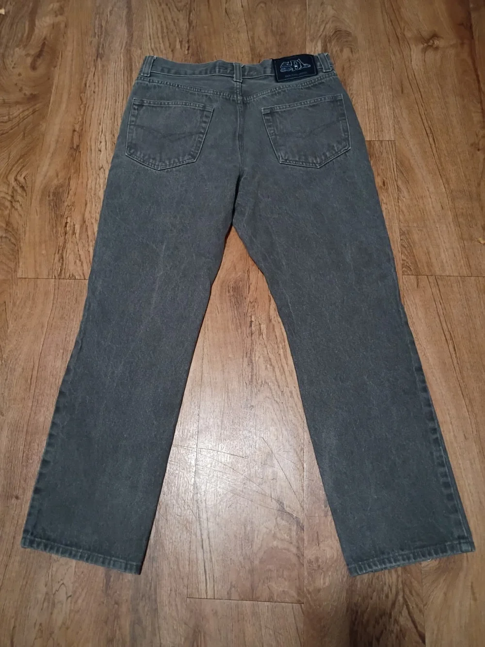 Men's Relaxed Black Graphic Jeans